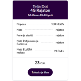 Telia Dot 4G Rajaton 23€/kk